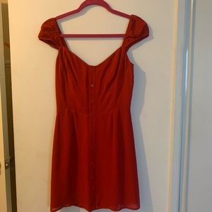 Reformation red sweetheart dress
